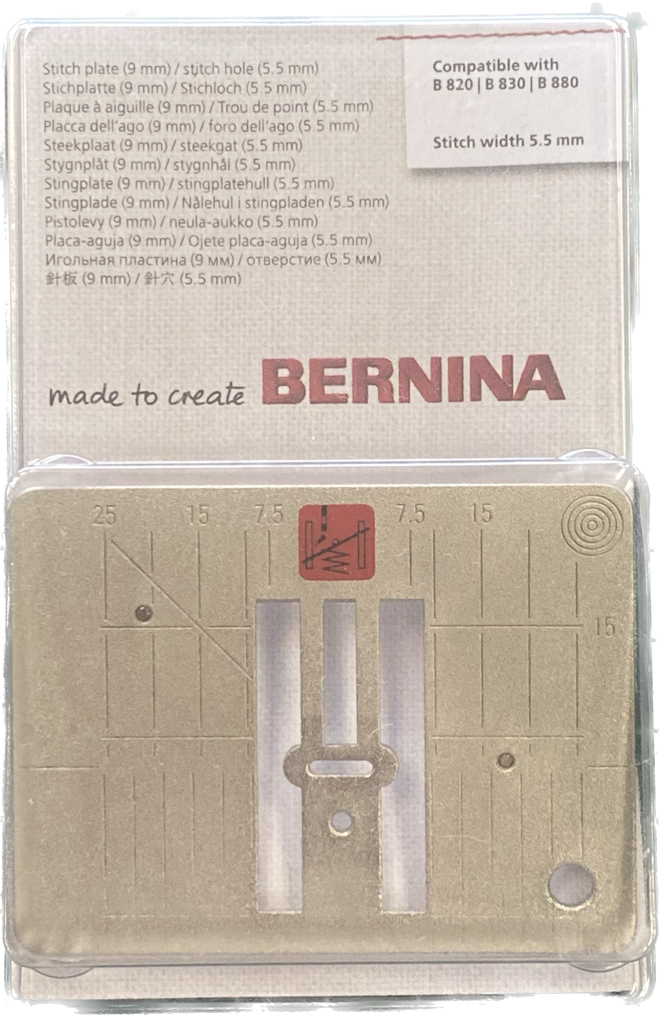 5.5mm stitch plate Bernina 820/830/880