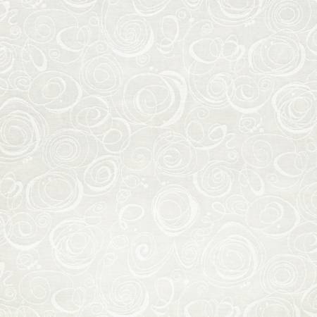 Ramblings Fabric- White Swirls