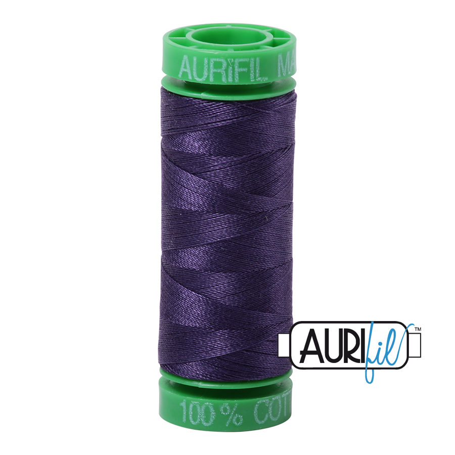 Aurifil Standard (40wt) Cotton Thread Dark Blue/ Grey