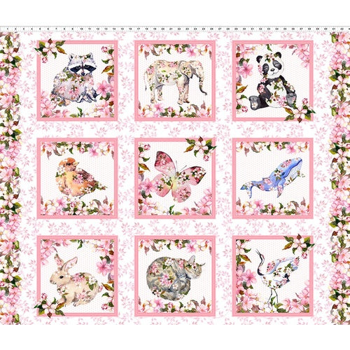 Pretty in Pink by in the Beginning Quilt Panel