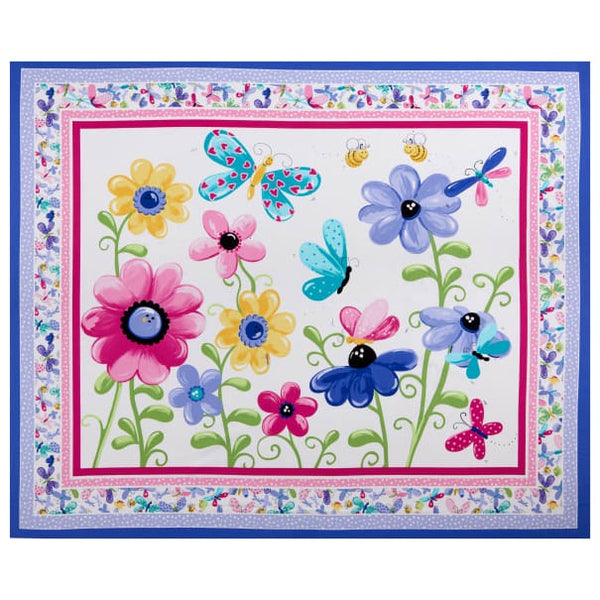 Susybee Flower Quilt Panel