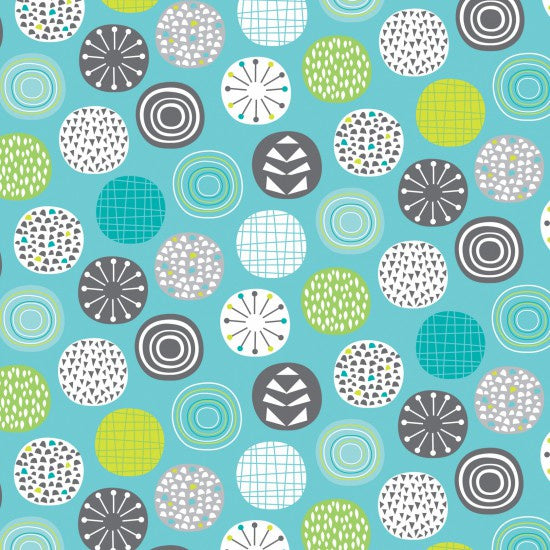 Backing Fabric - Leafy Meadow - Teal