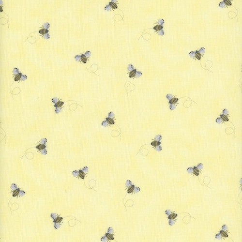 Blank Quilting Folk Garden- Yellow Bees