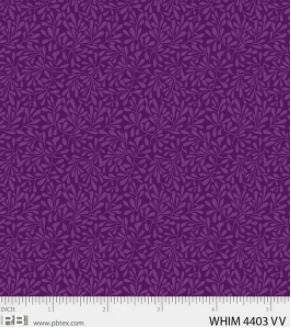 P&B Fabric Whimsy Purple Leaf