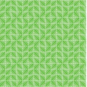P&B Fabric Whimsy Green Geometric Squares