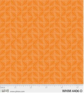 P&B Fabric Whimsy Orange Geometric Squares