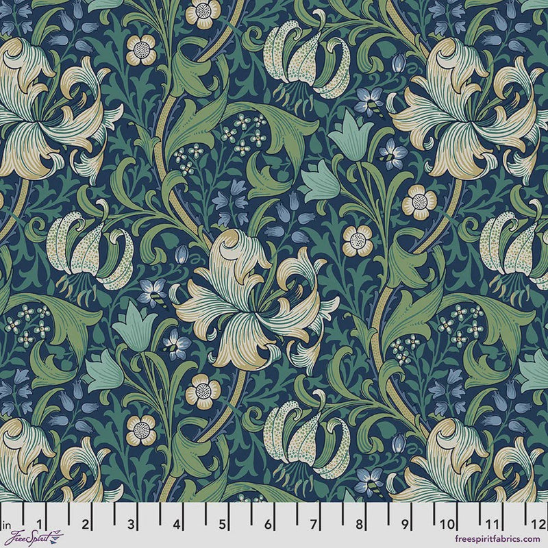 William Morris - Buttermere - Golden Lily - Navy