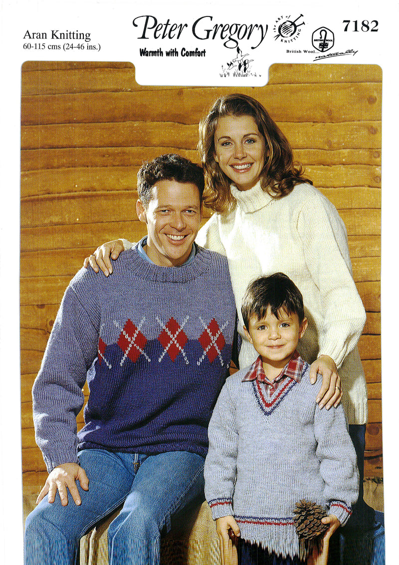 Peter Gregory 7182 Family Knitting Pattern