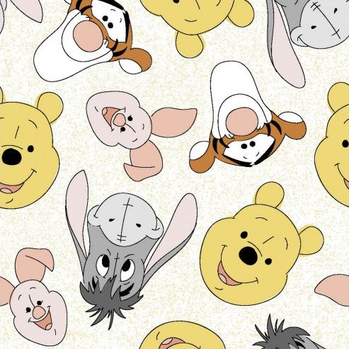 Pooh Nursery - Pooh and friends tossed fabric