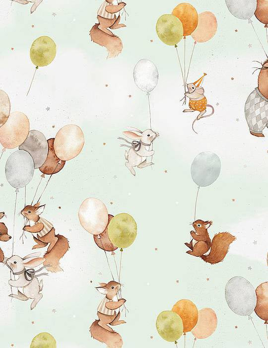 Dear Stella - Little Fawn Celebration - Misty - Rabbits floating with Balloons
