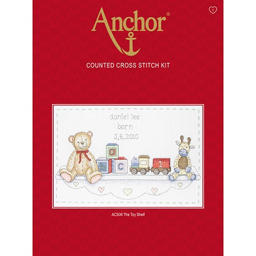 Anchor Cross Stitch Kit - Toy Shelf Birth Record