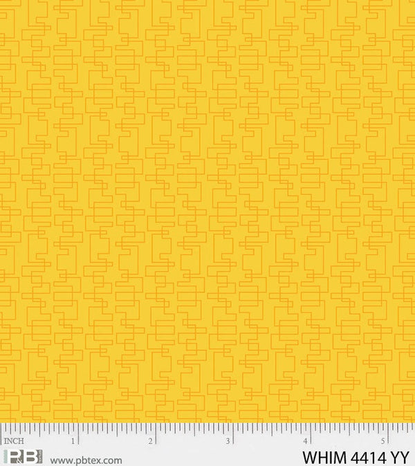 P&B Fabric Whimsy Yellow Lines