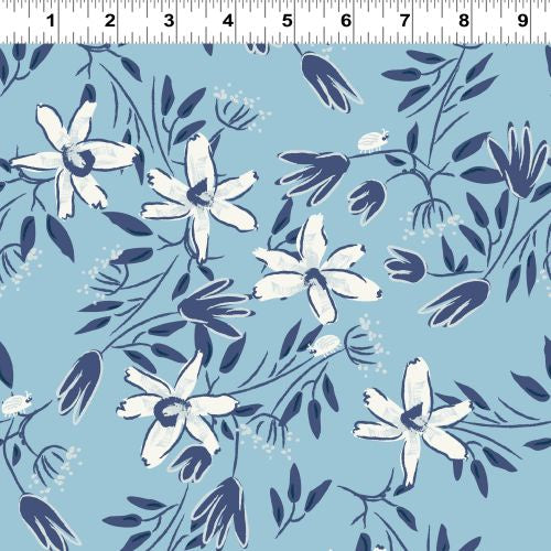 Blue Goose By Meags and Me - Flowers and Bugs Pastel Blue