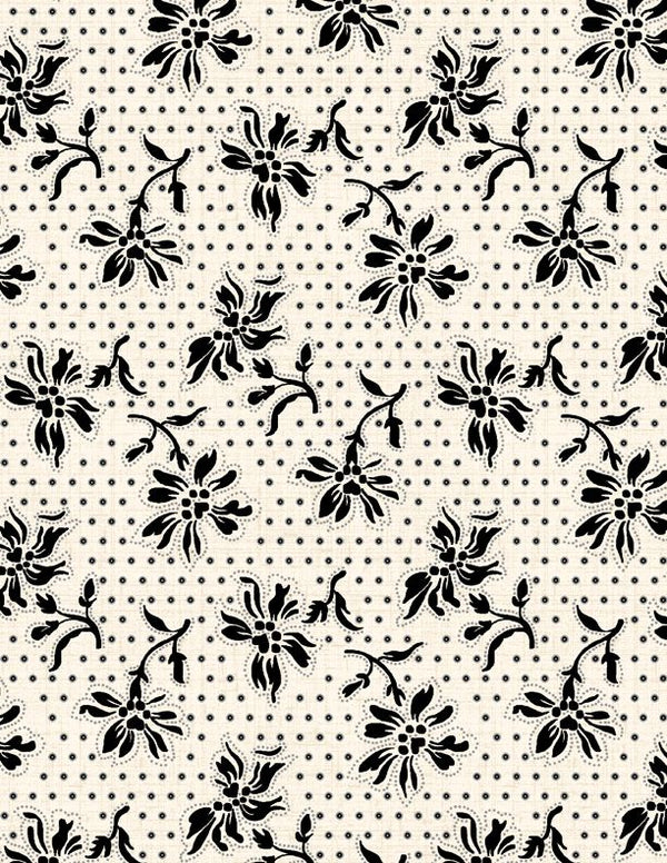Wilmington -Dotted Floral Cream Fabric