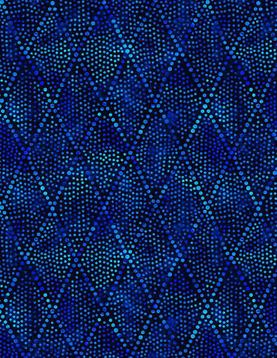 Diamond Dots Wide Backing fabric - Blue