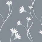 Secret Garden by Clothworks-Grey Flower
